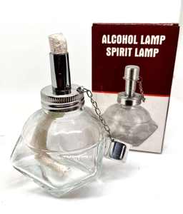 Lampe à alcool en verre SAP au design unique avec flamme réglable, brûleur à spiritueux rechargeable pour laboratoire, disponible à la vente - Product Image 5