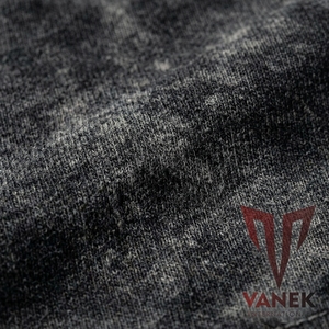 T-shirt pour homme en polyester/coton tricoté léger et respirant, coupe classique, délavé à l'acide, gris foncé, style streetwear - Product Image 5