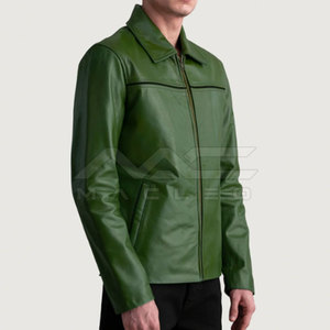Chaqueta de Invierno para Hombre, Diseño Personalizado, Color Sólido, Transpirable, de Lona y Cuero Genuino, Moda, Oferta, Precio Razonable - Product Image 2