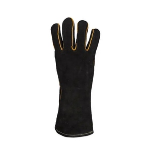 Gants de soudage en cuir de vachette pleine fleur à haute performance, résistants à la chaleur et aux étincelles, protection des mains, gants de lutte contre l'incendie CE - Product Image 3