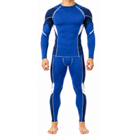 Ensemble de vêtements de sport pour hommes, à séchage rapide, flexible, à manches longues, pour l'entraînement, la course à pied, l'athlétisme