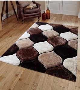 Tapis de sol carré moderne Safa International en polyester, moelleux et tufté, avec envers antidérapant en latex, motif floral, extra épais, pour salle de bain - Product Image 2
