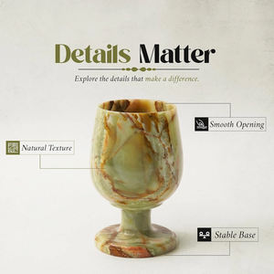 Nouvelles Verres à Vin et Verres à Shot en Onyx Naturel – Design Moderne pour Cuisine, Grande Dalle, Durables et Écologiques - Product Image 5