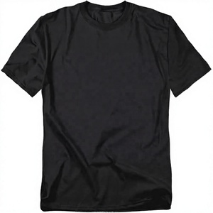 เสื้อยืดคอกลมแขนสั้นทรงปกติสำหรับผู้ชาย สีดำ ผ้าฝ้ายเจอร์ซีย์ 100% สไตล์วินเทจลำลอง ลายตัวอักษร ดีไซน์เรียบ - Product Image 1