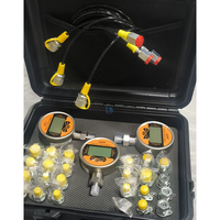 Kit de test de pression hydraulique avec 3 tuyaux de test, 3 manomètres, 24 raccords de test pour excavateur