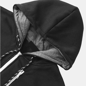 เสื้อฮู้ดดี้ผู้ชาย คุณภาพสูง น้ำหนักเบา ผ้าฝ้าย 100% แบบซิป ให้ความอบอุ่น มีสไตล์ และสวมใส่สบายทุกฤดูกาลด้วยลายเซ็นของเรา - Product Image 3