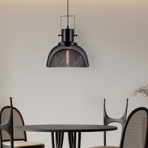 Lámpara Colgante Moderna de Lujo Industrial, Lámpara de Techo Geométrica Nórdica Escandinava de Metal Negro para Sala de Estar - Product Image 6