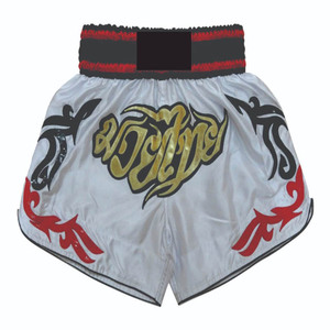 Pantalones Cortos de Muay Thai en Tela Satén para Boxeo, Karate, Entrenamiento en Gimnasio, Ropa de Combate, Cómodos, Elásticos, Ropa Deportiva de Artes Marciales - Product Image 2