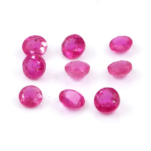 Rubis naturels de Bangkok, ronds calibrés de 3 mm, pierres précieuses facettées naturelles, prêtes à l'emploi pour la création de bijoux - Product Image 1