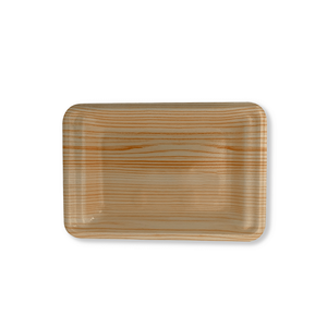 Bandeja Rectangular de Espuma para Alimentos con Patrón de Madera y Base Blanca para Empacar Sushi, Pizza, Sándwiches y Carne - Product Image 2