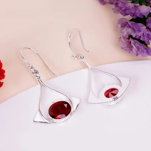 Wholesale 925 Sterling Silver Red <b>Garnet</b> Drop Dangle <b>Earrings</b> Handmade January Birthstone Fine Jewelry - Product Image 5