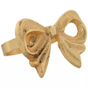 Luxury Gold Animal And <b>Bow</b> Napkin Rings Decorative Metal Napkin <b>Holders</b> For Wedding Table Decor Handcrafted Gold Metal Rings - Product Image 3