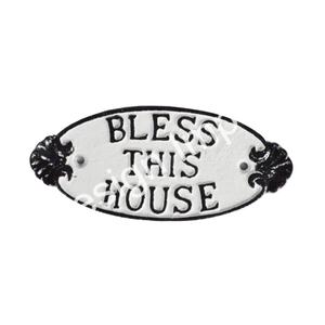 Bless This House General Wall <b>Sign</b> Hot Selling Custom Printed Metal Plate Decorative <b>Plaque</b> <b>and</b> <b>Sign</b> for Door & Wall - Product Image 1