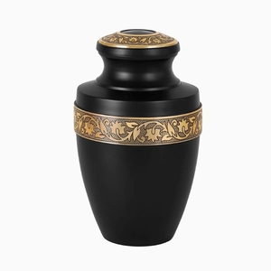 Urne funéraire en aluminium rouge vin, pot à cendres en métal avec rayures argentées - Urne funéraire mate bordeaux pour cendres humaines adultes - Product Image 5