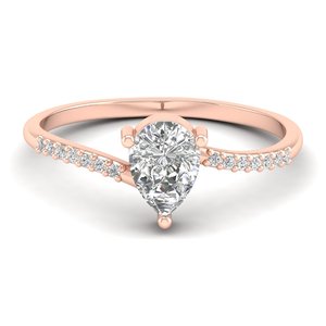 แหวนหมั้นเพชรโมอิสซาไนต์ทรงลูกแพร์ REYES น้ำหนัก 0.8 กะรัต ทองคำขาว 14K รับรองโดย GRA ของขวัญแต่งงาน เครื่องประดับชั้นดีสำหรับผู้หญิง - Product Image 1