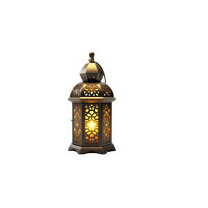 Embossed Metal <b>Lantern</b> with Intricate Cutout Design Durable Handmade Heat Resistant Christmas Home Decor - Product Image 3