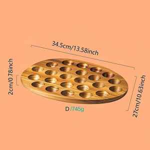 Nouveau support à œufs en bois durable au fini naturel, plateau à œufs rustique en bois, utilisable dans la cuisine et le réfrigérateur - Product Image 3