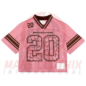 Camiseta de Fútbol Americano Personalizada con Estampado de Malla, Estilo Urbano, para Adultos, Disponible en Todas las Tallas - Product Image 2