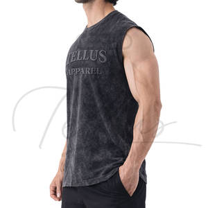 Débardeur de sport personnalisé avec logo pour homme, sans manches, pour musculation, style hoodie, coupe décontractée - Product Image 3
