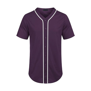 Vintage Unisex Baseball Button Down Jersey Short Sleeve V-neck <b>Hip</b> Hop T-shirt Quick Dry Breathable Fabric <b>For</b> Casual Streetwear - Product Image 2