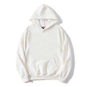 <b>Men's</b> <b>White</b> Hooded <b>Sweatshirt</b> Regular Fit Cotton French Terry Casual Autumn Wear Pocket Design - Product Image 1