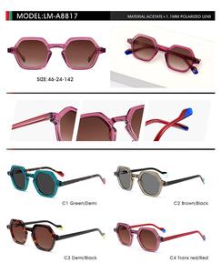 Lunettes <span class=keywords><strong>de</strong></span> <span class=keywords><strong>soleil</strong></span> polarisées tendance en acétate pour femmes, protection UV, colorées et chics, idéales pour l'été - Product Image 2