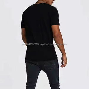 Camiseta con Cuello Redondo Personalizada, Camiseta Lisa con Estampado Gráfico de Moda, Camiseta para Hombre con Logotipo de Impresión Digital, 100% Algodón - Product Image 3