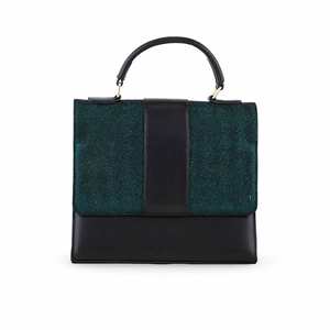 P55692กระเป๋าสะพายไหล่สีดำลำลองของผู้หญิง - Product Image 3