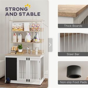 Lussuosa Cuccia per Cani da Esterno, Regolabile, in Metallo, per Razze Grandi e Piccole, Stile Villa, Adatta anche per Gatti - Product Image 1