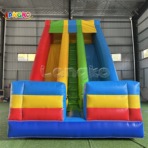 Parque acuático para niños al aire libre rojo y azul Castillo hinchable Juegos inflables Tobogán - Product Image 1