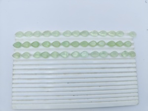 Prehnite พลอยนิลลูกแพร์ตัดหลวมอัญมณีทำฟรีขนาดราจาสถานกำเนิด - Product Image 3