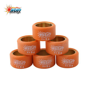 Rodillos de polea CVT de latón SUN Racing 8G 20x12mm para MIO125/MIOi125/NMAX155/AEROX155, naranja, de Taiwán, nuevos, para scooter, reacondicionamiento/actualización - Product Image 1
