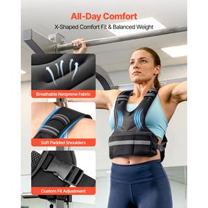 Gilet lesté ajustable en forme de X de 24-40 lb, confortable, avec 8 packs de poids et bande réfléchissante, pour hommes, pour entraînement de 10 kg à 30 kg - Product Image 3