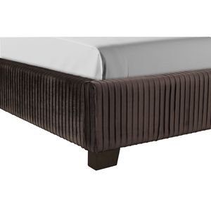 Letto Imbottito King-Size Marrone Scuro in Scatola, Comodo ed Elegante - Product Image 5