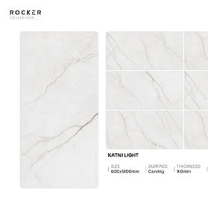 Dalle de porcelaine décorative moderne 600x1200mm 60x120cm 24x48 pouces avec surface sculptée pour projets intérieurs résidentiels et commerciaux - Product Image 1