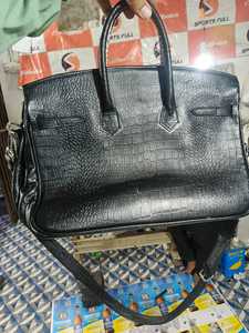 Sac à main CUSTOM SF SF 1228 en cuir de crocodile gaufré avec poignée supérieure et bandoulière - Product Image 6