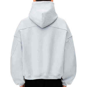 Hoodies amples de haute qualité pour fabricants, en molleton French Terry épais, coupe courte et surdimensionnée - Product Image 2