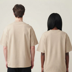 เสื้อยืดคอกลมโอเวอร์ไซส์พรีเมียมสำหรับผู้หญิงและผู้ชาย น้ำหนักเบา สวมใส่สบาย รับปักลายตามสั่ง สั่งซื้อจำนวนมาก - Product Image 3