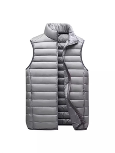 OEM Custom Design Men's Sleeveless Puffer <b>Vest</b> Winter <b>Utility</b> Jacket with Zipper Closure Casual Style Polyester Outer Wear - Product Image 5