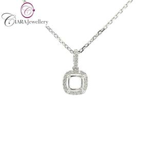 0.75CT เพชรสีขาว/เหลืองทองจี้ทรงเบาะเดี่ยวดีไซน์เรียบง่าย AU750รัศมี18K - Product Image 1