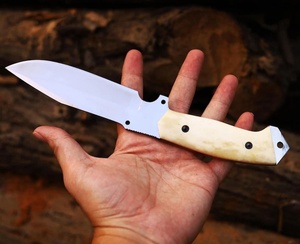 Couteau de chasse artisanal en acier inoxydable à lame fixe avec manche en os - Couteau de poche pour activités de plein air, bushcraft, survie, camping - Vente en gros par A&M ENTERPRISES - Product Image 4