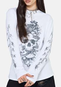 เสื้อยืดแขนยาวพิมพ์ลายตามสั่งสำหรับผู้หญิงขายส่ง เสื้อยืดแขนยาวลำลองพรีเมียม ออกแบบเองได้ รับผลิตเสื้อผ้าแบรนด์ส่วนตัว - Product Image 5