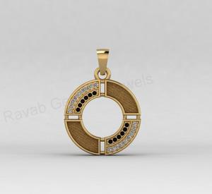 Luxury 18K Gold Plated 925 Silver Geometric Wheel Blank Bezel Charm Pendant Halo CZ Setting Resin Filling Keepsake DIY Jewelry - Product Image 2