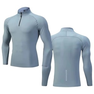 Custom <b>Compression</b> Activewear Tee Manufacturer Fitness Workout <b>Shirt</b> Polyester Spandex Screen Print Private Label Factory Bulk - Product Image 2