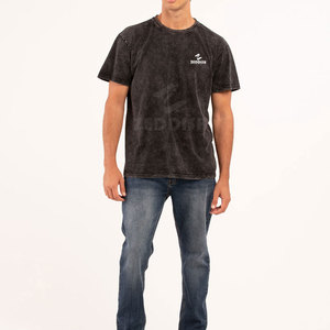 T-shirt délavé à l'acide, nouveau design, meilleure qualité, couleur unie, coupe oversize pour homme. - Product Image 6