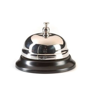 Satin Finish Metal Table <b>Bell</b> Smooth Texture Counter Ring <b>Bell</b> Elegant Desk <b>Bell</b> for Reception Restaurant <b>Service</b> and Gifting Us - Product Image 2