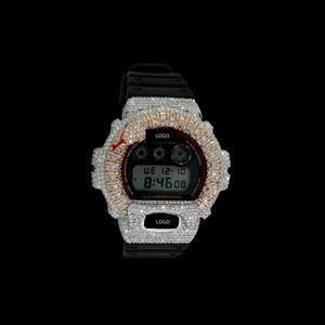 Custom Iced Out GShock DW6900 Mod Watch Stainless Steel Metal <b>Case</b> Diamond Style Luxury Hip Hop Streetwear Watch for Men Premium - Product Image 2