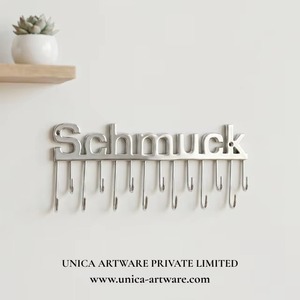 Modern Metal <b>Wall</b> <b>Hooks</b> Schmuck Word Design Decorative Hanging Rack for Jewelry <b>Keys</b> & Accessories Organizer for Export Price - Product Image 5