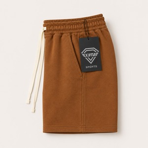 Custom High Quality Heavyweight Cotton <b>Fleece</b> <b>Shorts</b> Manufacturer Premium Blank Streetwear Relaxed Fit <b>Men</b> Gym Training Apparel - Product Image 3