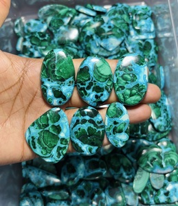 MAHNAJ GEMS Natural Chrysocolla Malachite Gemstone Oval Cabochon Polished Mineral Loose Stone For Jewelry Making - Product Image 5